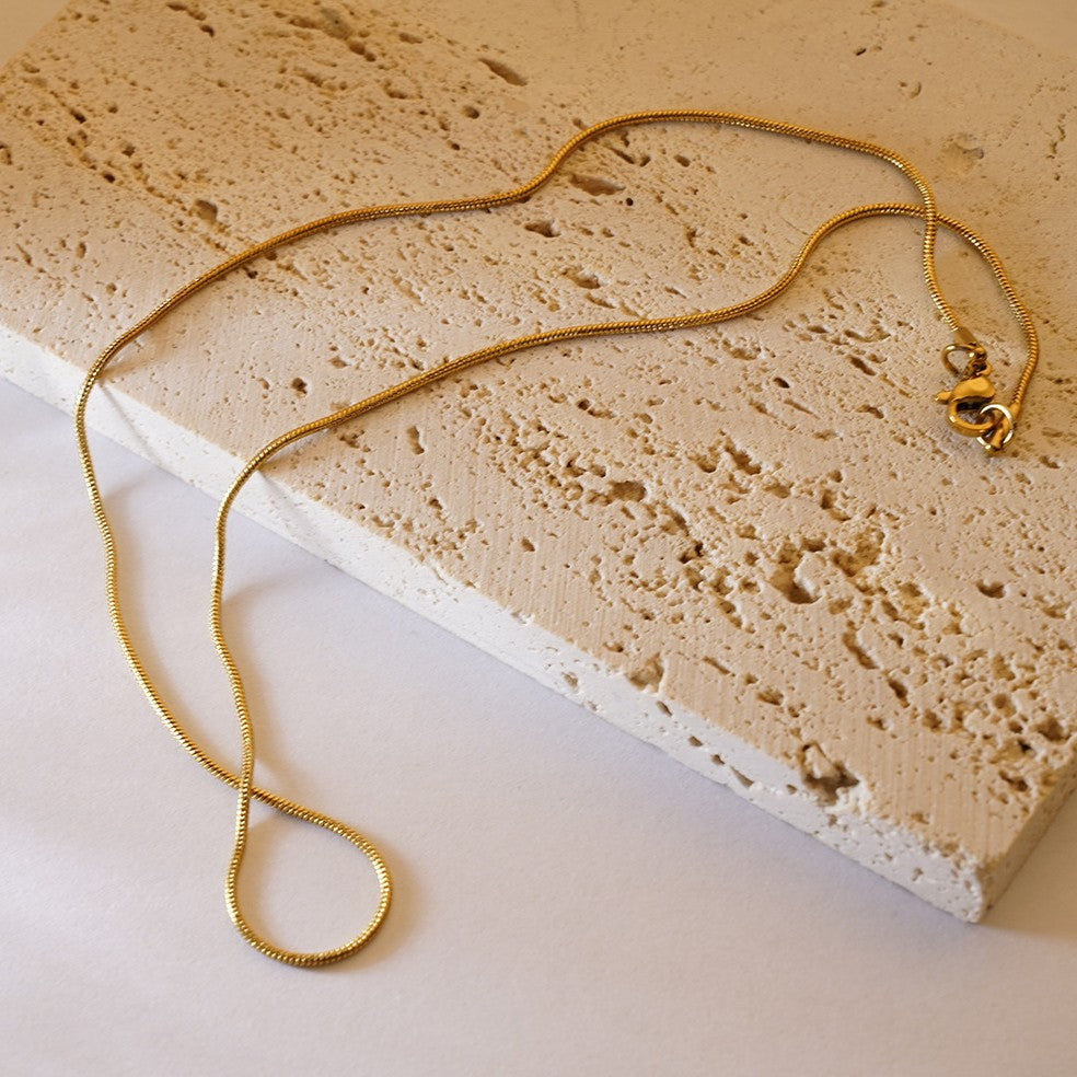 Square Snake Chain Necklace, Light Luxury Niche Titanium Steel Necklace, Unisex Versatile Sweater Chain, Light Luxury High-End Feel