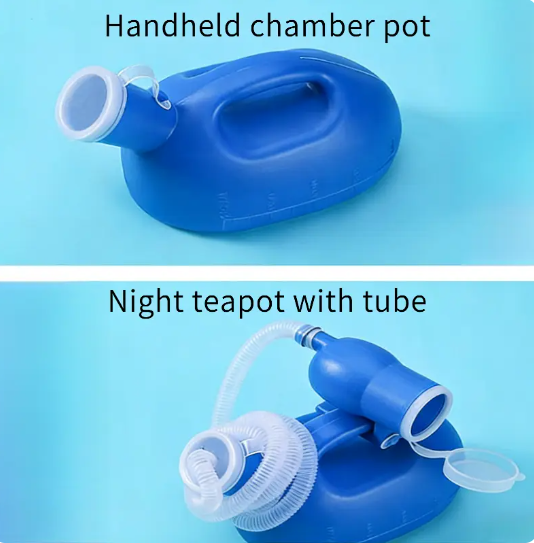 Urinal/Bed Pot for Men, Women, Elderly, and Children, with Lid, Tube, Odor-Proof, Thickened, Emergency Large Capacity