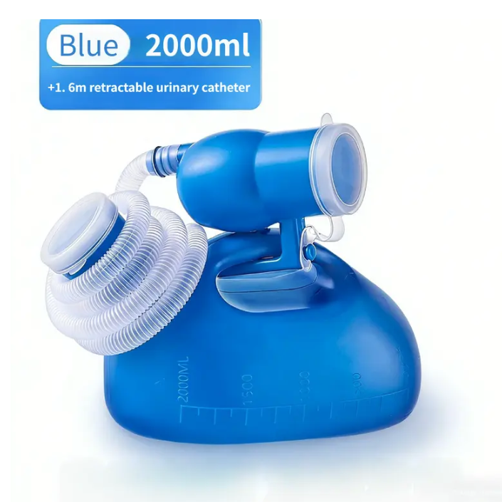 Urinal/Bed Pot for Men, Women, Elderly, and Children, with Lid, Tube, Odor-Proof, Thickened, Emergency Large Capacity