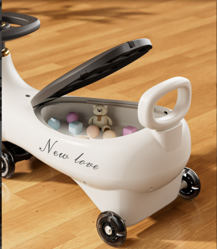 Children's twist car, anti-tipping rocking car, baby glider, quiet scooter, suitable for adults.